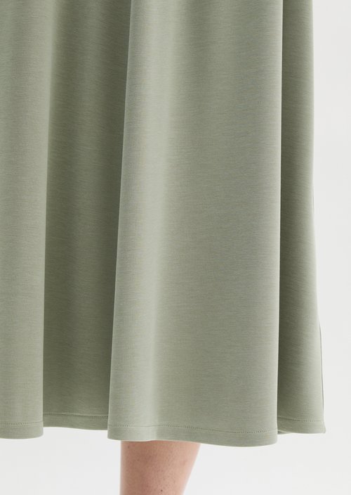 Flared jersey skirt — Fresh Sage