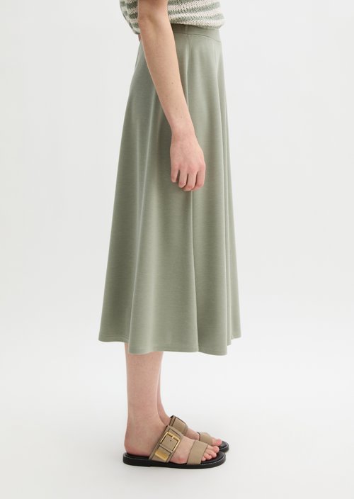 Flared jersey skirt — Fresh Sage
