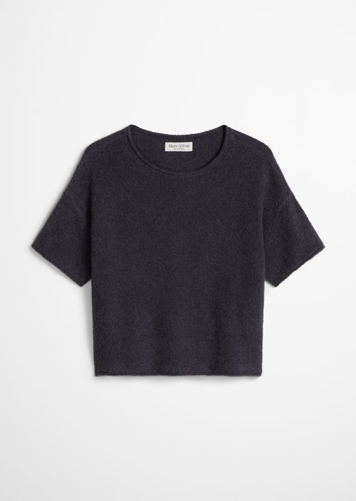 Short-sleeved oversize sweater — Blue Graphite