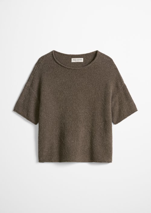 Short-sleeved oversize sweater — Chalky Brown