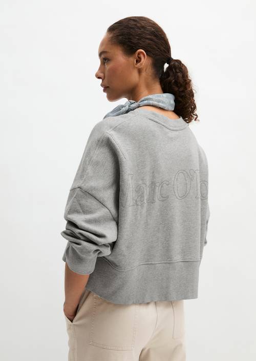 Relaxed sweatshirt Pure Grey Melange in vooraanzicht