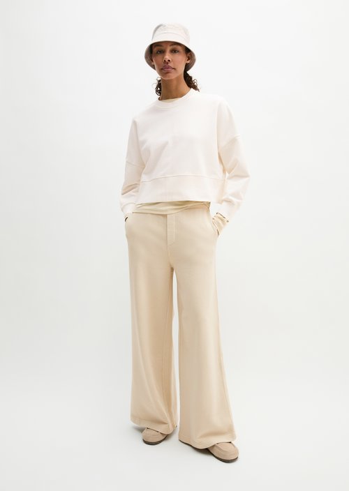 Relaxed sweatshirt — White Cotton