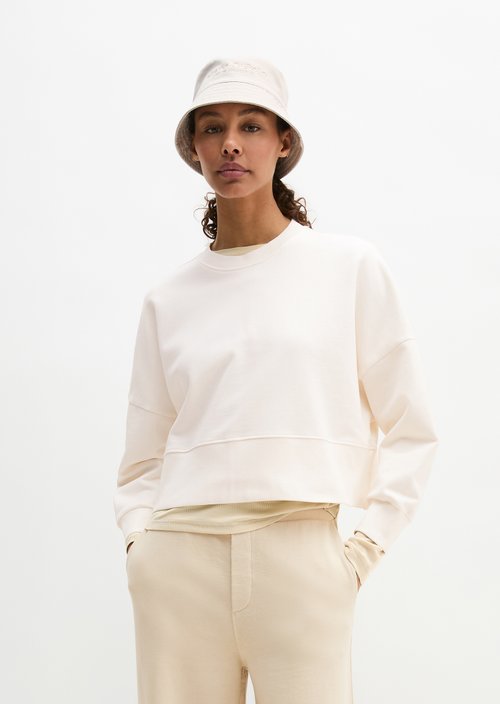 Relaxed sweatshirt — White Cotton