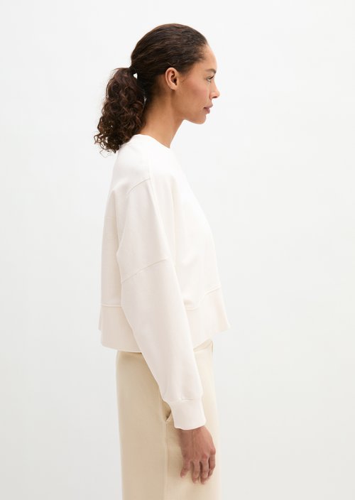 Relaxed sweatshirt — White Cotton