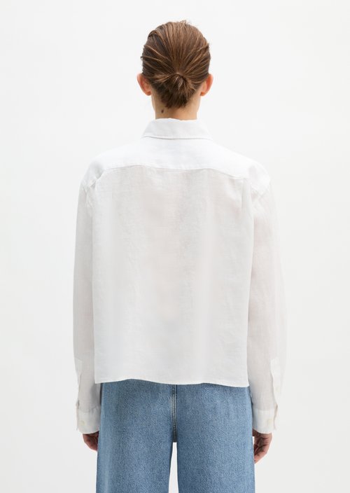 Linen blouse regular — White