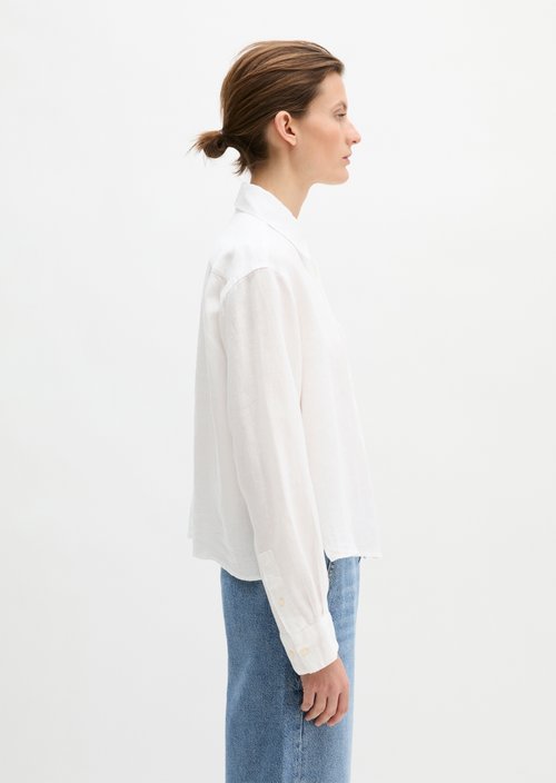 Linen blouse regular — White