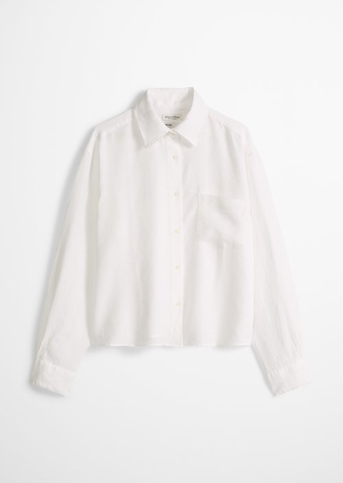Linen blouse regular — White