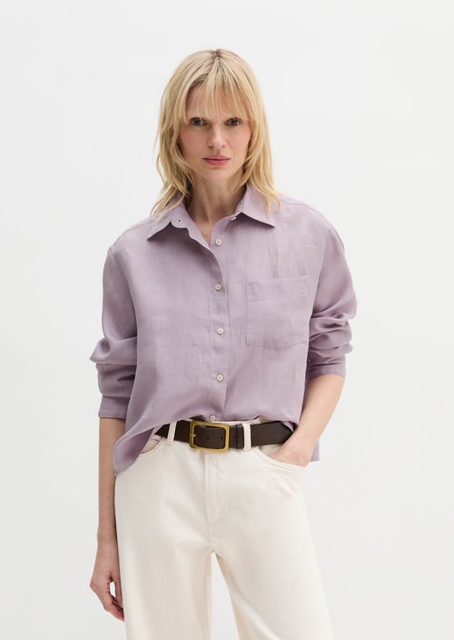 Linen blouse regular — Dusty Lavender
