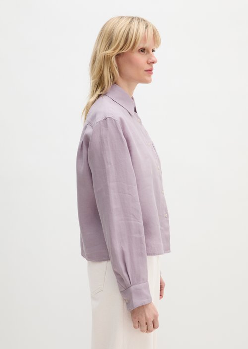 Linen blouse regular — Dusty Lavender
