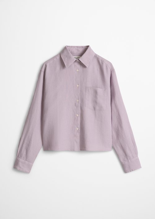 Linen blouse regular — Dusty Lavender