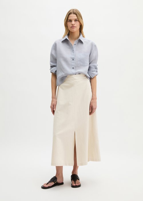Linen blouse regular — Airy Blue
