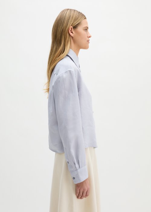 Linen blouse regular — Airy Blue
