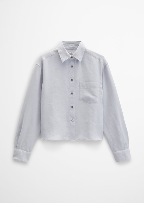 Linen blouse regular — Airy Blue