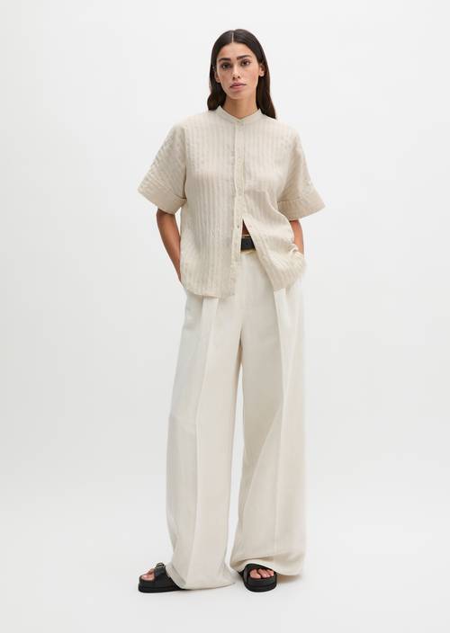 Boyfriend-Bluse regular Grey Silk in Frontalansicht