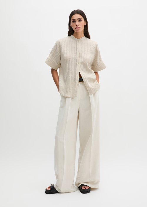 Marc O'Polo Regular boyfriend-blouse, Dames, grijs, 46, 82% Modal, 18% Polyamide