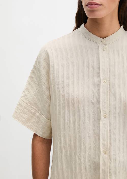 Boyfriend-Bluse regular Grey Silk in Detailansicht