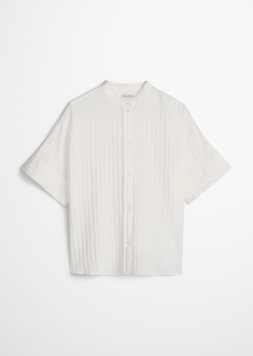 Regular boyfriend blouse — Grey White