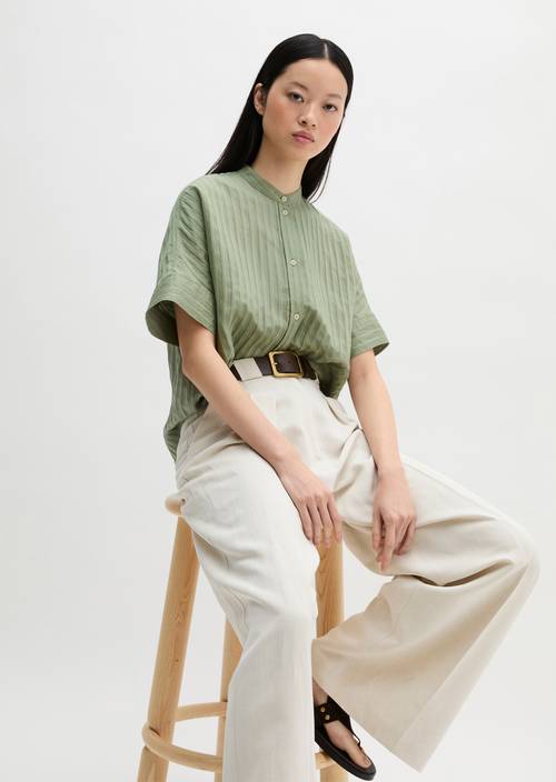 Boyfriend-Bluse regular Fresh Sage in Frontalansicht