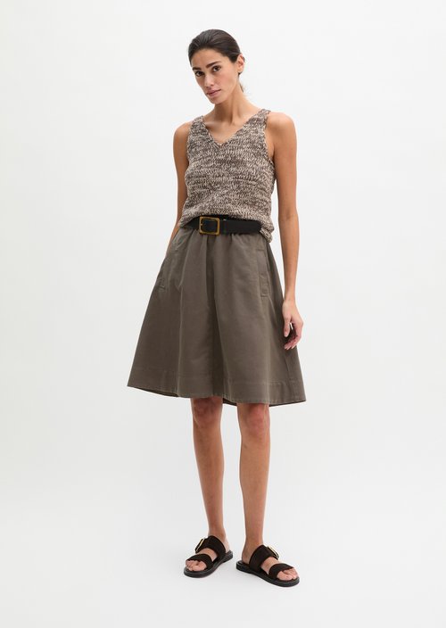 Knitted top slim — Medium Brown