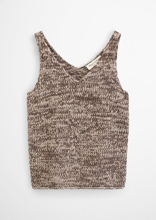 Knitted top slim — Medium Brown