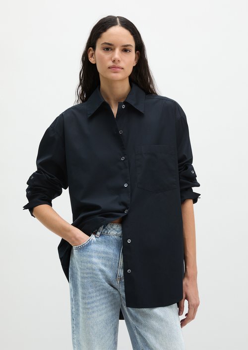 Boyfriend blouse relaxed — Thunder Blue