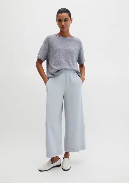 Short-sleeved oversize sweater — Grey Horizon