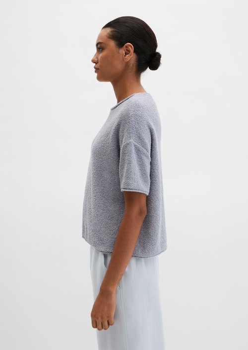 Short-sleeved oversize sweater — Grey Horizon