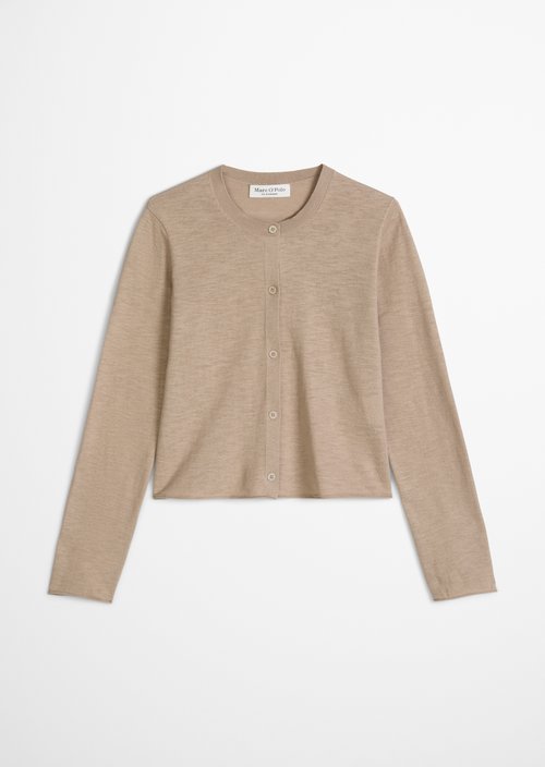 Slub cardigan regular — Earthy Taupe