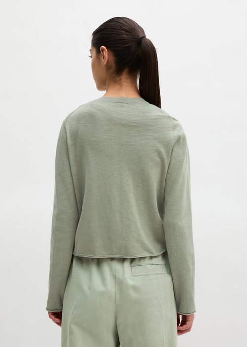 Slub cardigan regular — Fresh Sage