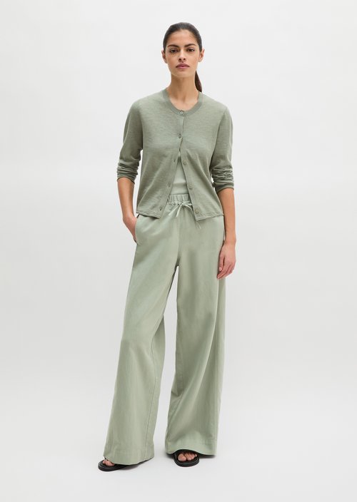 Slub cardigan regular — Fresh Sage