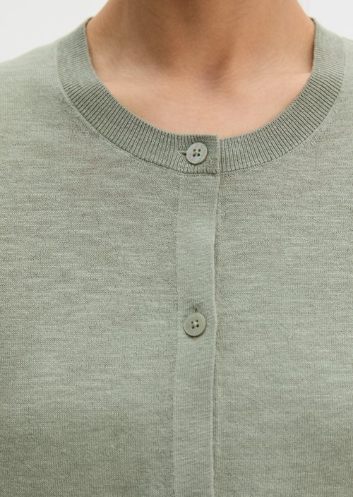 Slub cardigan regular — Fresh Sage