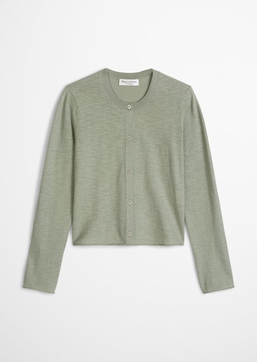 Slub cardigan regular — Fresh Sage