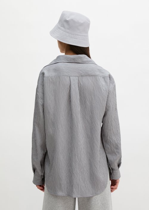 Relaxed striped blouse — Medium Blue