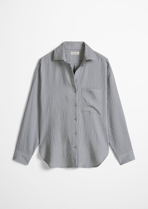 Relaxed striped blouse — Medium Blue