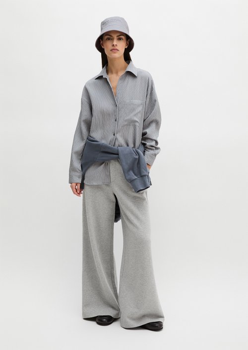 Relaxed striped blouse — Medium Blue