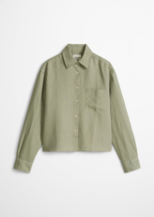 Linen blouse regular — Fresh Sage