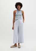 Trousers model Margo wide made from a lyocell-linen mix - gray