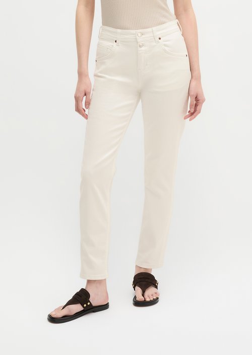 Jeans model Theda boyfriend cropped — Grey White