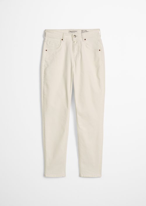 Jeans model Theda boyfriend cropped — Grey White