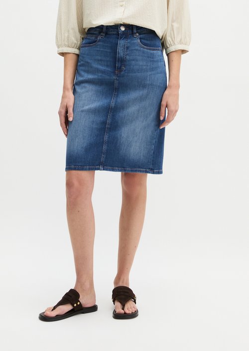 Regular denim skirt — Medium Blue