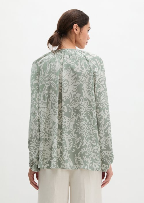 Print blouse loose — Light Green