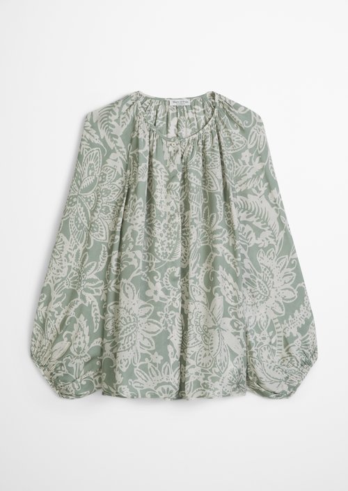 Print blouse loose — Light Green
