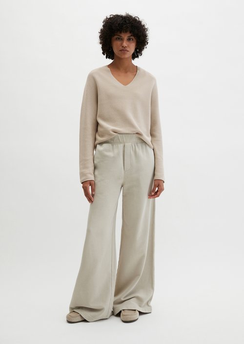 Seamless-Pullover loose — Linen Beige