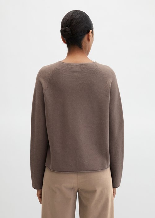 Seamless-Pullover loose — Chalky Brown