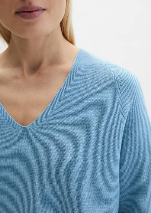 Naadloze trui los Fall Sky in detailaanzicht