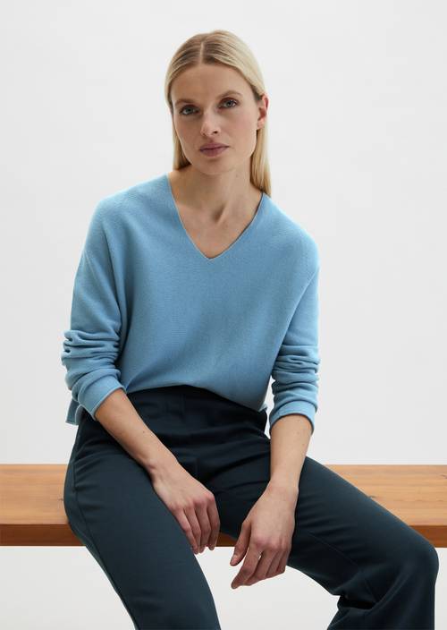 Naadloze trui los Fall Sky in vooraanzicht