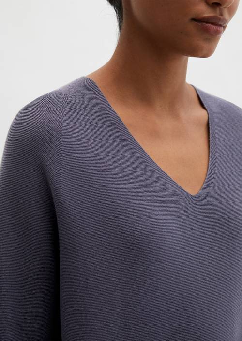 Naadloze trui los Stormy Sky in detailaanzicht