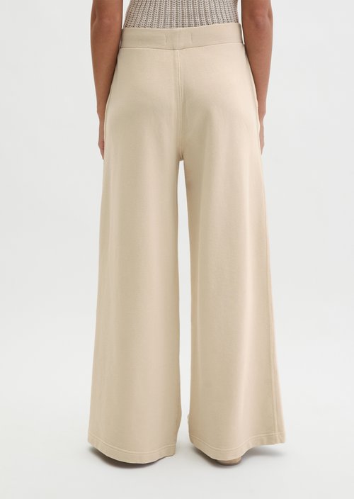Relaxed garment-dyed sweatpants — Linen Beige