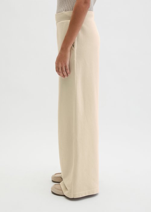 Relaxed garment-dyed sweatpants — Linen Beige