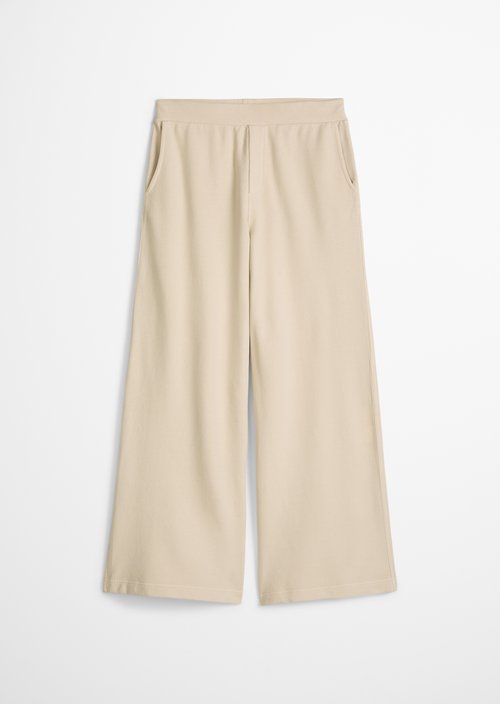 Relaxed garment-dyed sweatpants — Linen Beige